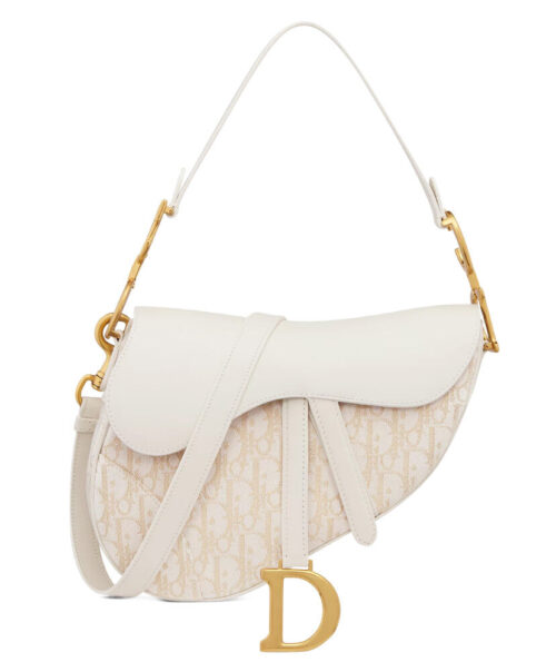 Christian Dior Saddle Bag With Strap Cream